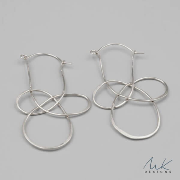 Celtic Knot Josephine Earrings in Silver and Gold by MK Designs