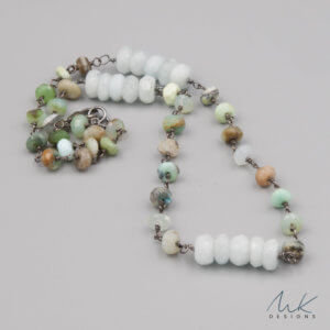 Amazonite Peruvian Opal necklace by MK Designs