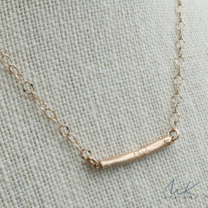 Skinny Bar Necklace in Bronze by MK Designs