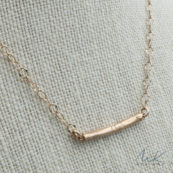 Skinny Bar Necklace in Bronze by MK Designs