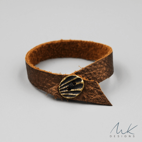 leathermetallicbracelet by MK Designs
