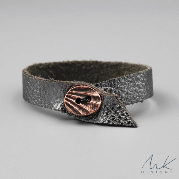 leathermetallicbracelet by MK Designs