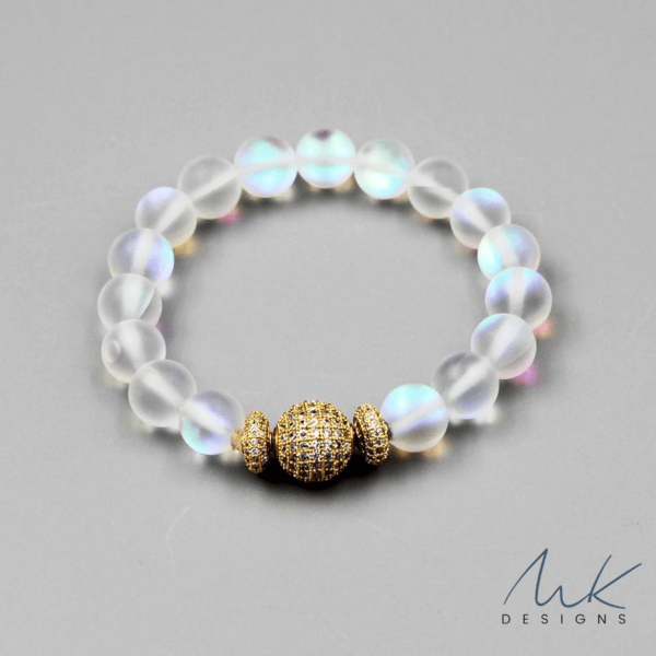Rainbow Moonstone Opalite Bracelet by MK Designs