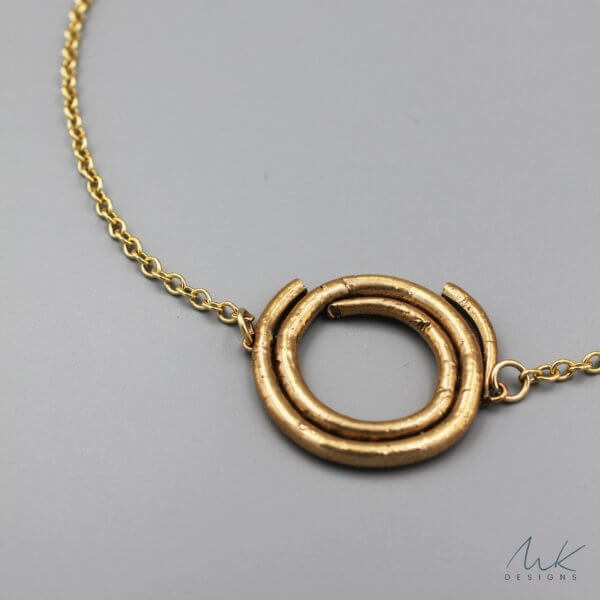 Bronze Rope Pendant Necklace