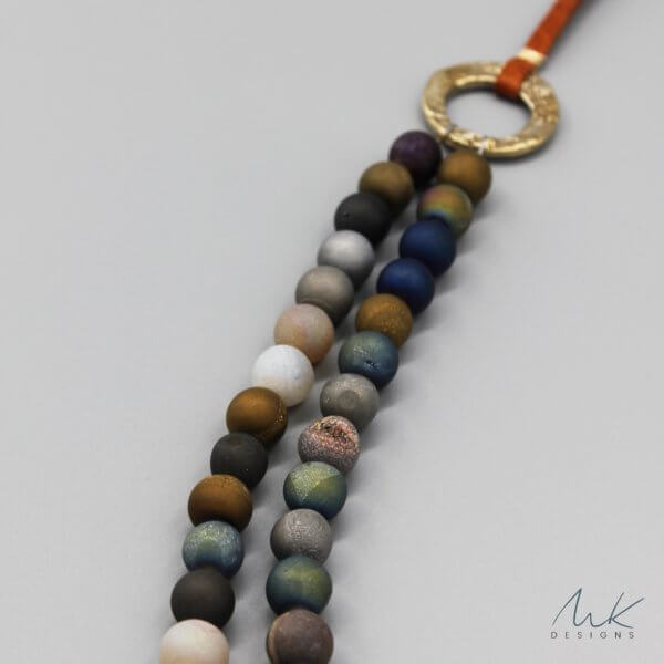 Bronze Mixed Druzy Agate Necklace