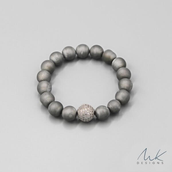 Gray Druzy Bracelet by MK Designs