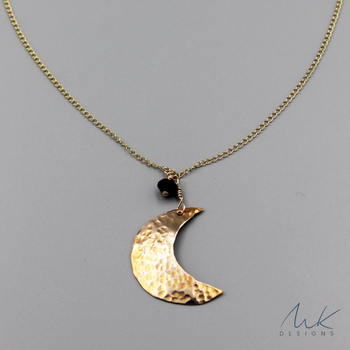 Large Diamond Crescent Moon & Gold Necklace – Gillian Conroy Jewelry