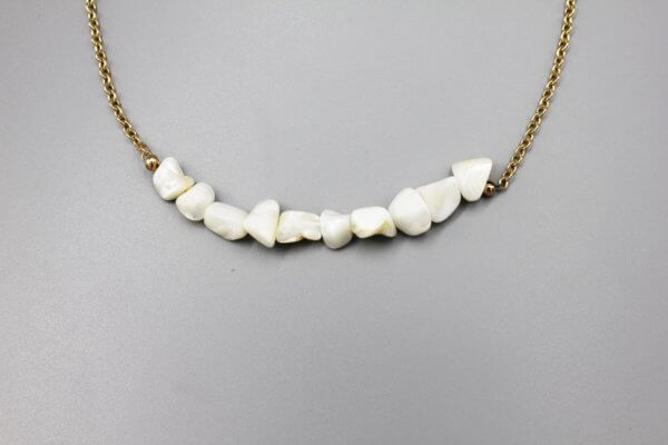 Long Chunky Pearl Necklace by MK Designs