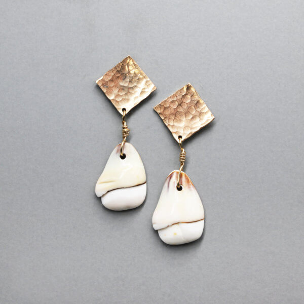 Geometric Square Drop Earrings by MK Designs