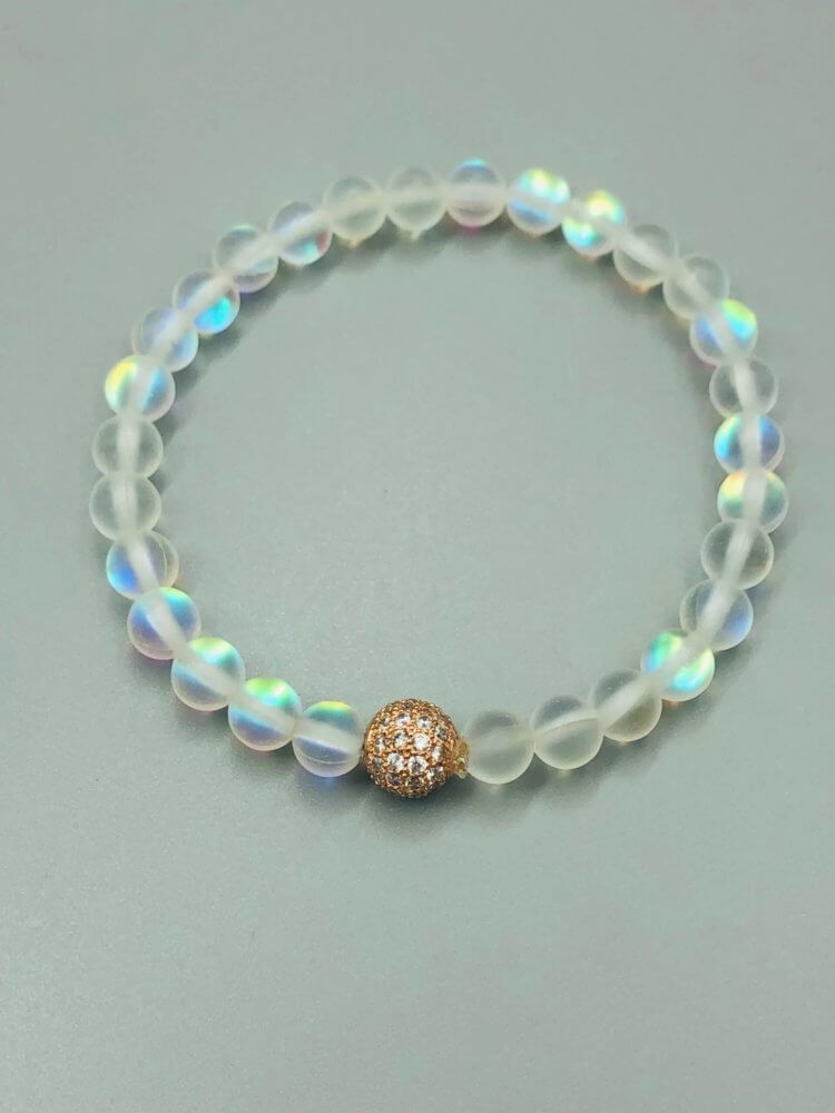 Black Gemstone Opalite Beads 8mm Bracelet at Rs 90 in Jaipur | ID:  2851809032930