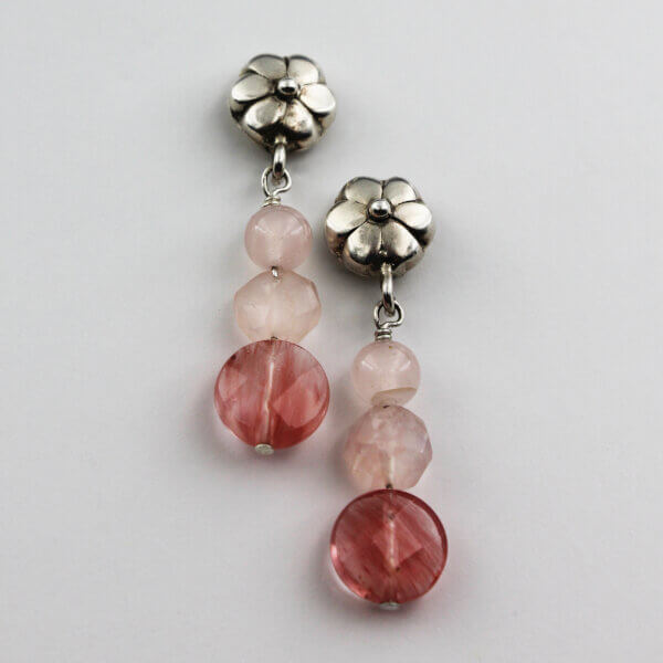 Floral Pink Earrings