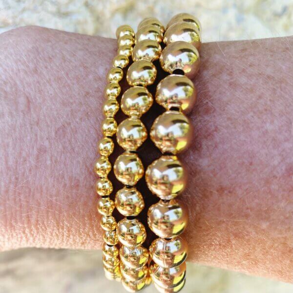 Gold Bead Bracelet by MK Designs