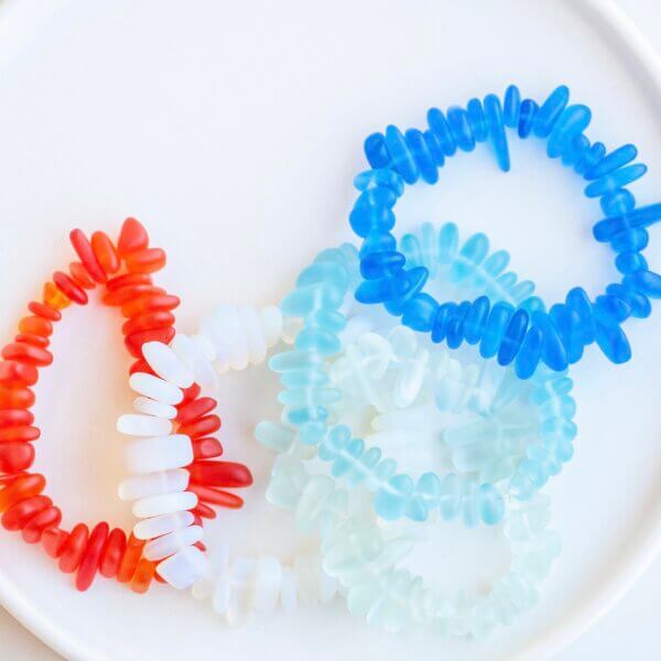 Sea Glass Pebble Bracelet