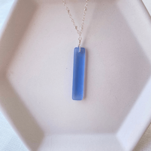 Periwinkle Blue Sea Glass Necklace Necklace