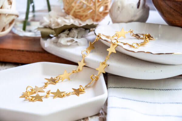 Gold Star Necklace by MK Designs