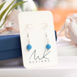 Chalk Turquoise Earrings by MK Designs