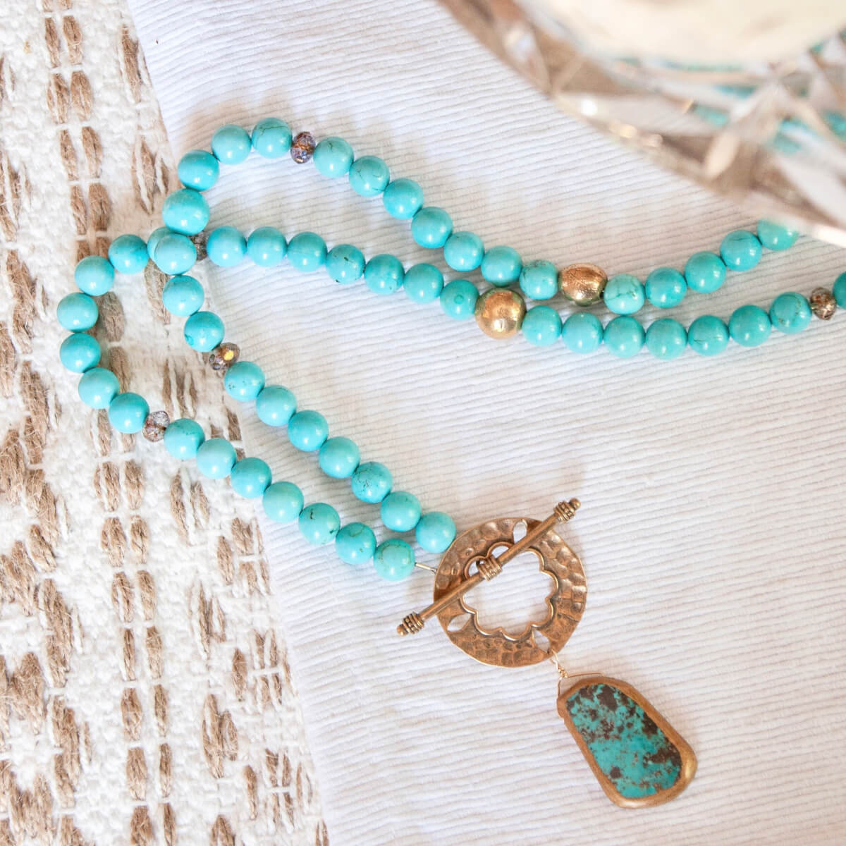Nevada Turquoise Pendant - Native American Turquoise Jewelry - Dakota Sky  Stone
