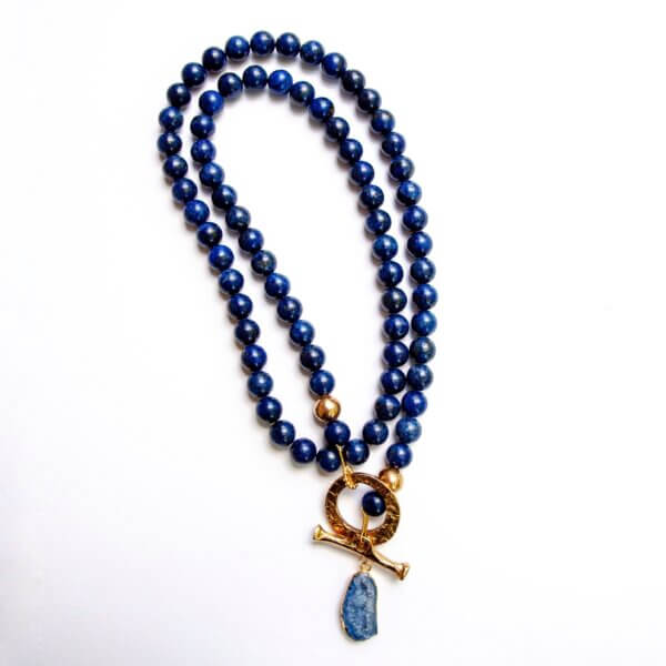 Blue Lapis Necklace by MK Designs