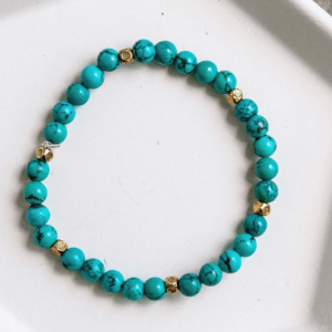 Turquoise and Antique Gold Bracelet