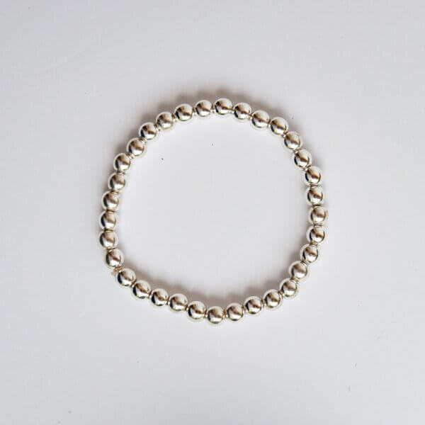 Silver Bead Bracelet by MK Designs