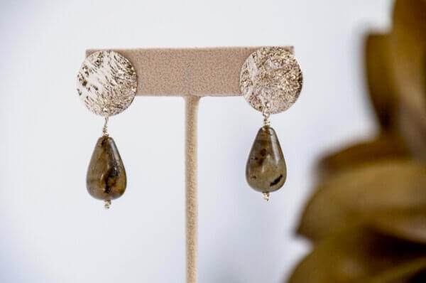 Labradorite Tear Drop Earrings by MK Designs
