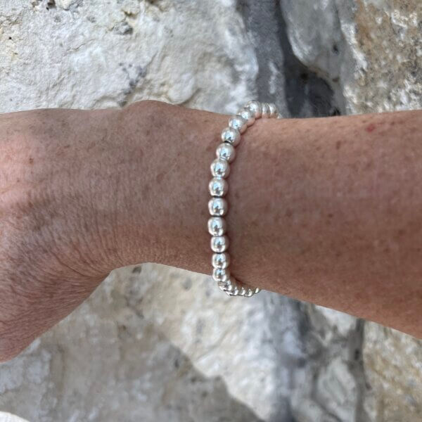 Silver Bead Bracelet by MK Designs