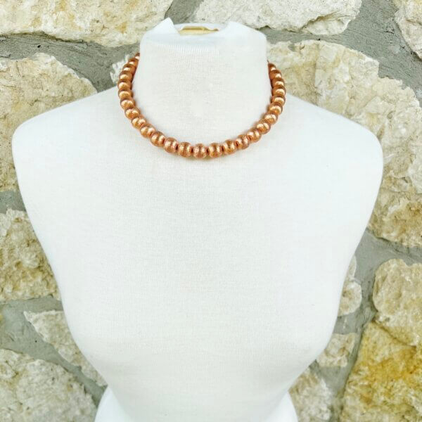 Copper Bead Necklace by MK Designs