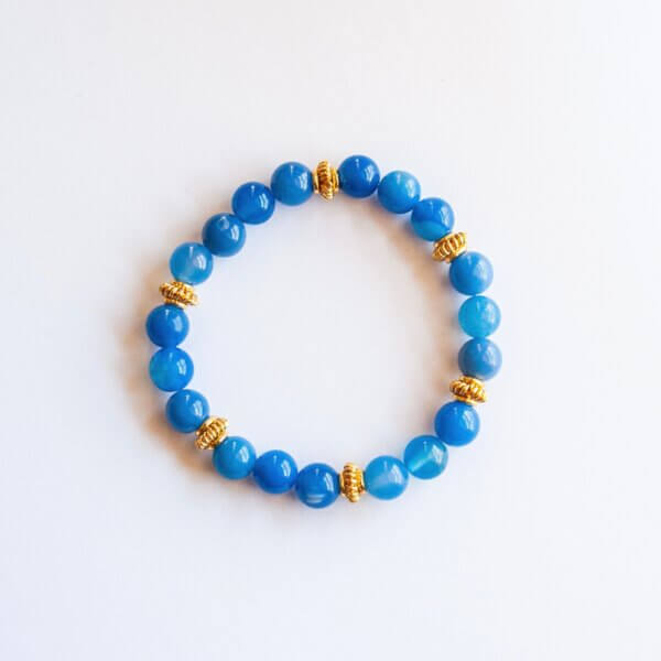 Bluebird Blue and Gold Bracelet by MK Designs