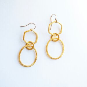 Geometric Link Earrings by MK Designs