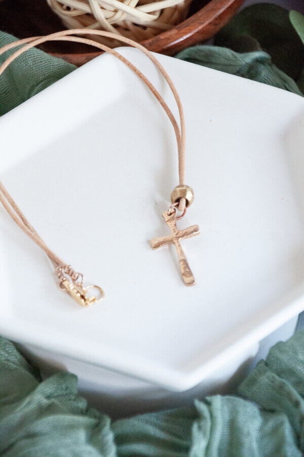 Bronze Cross Necklace by MK Designs