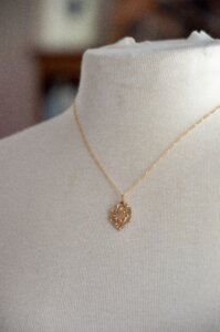 Bronze Sun Pendant Necklace by MK Designs