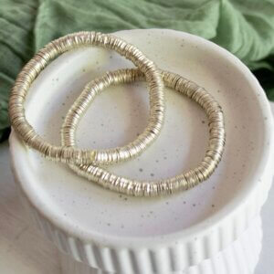 Kenyan Silver Disk Bracelet by MK Designs